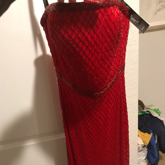 Mac Duggal red mermaid sequin dress NEVER WORN! - Picture 2 of 3